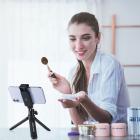 K&F Concept 11 tommer Selfie-ringlyssæt med stativstativ Mobiltelefonholder 3 lystilstande Smartphone-ringelys