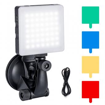 Touch Lighting Kit för bärbar videokonferens, 6500K LED-videolampa för dator med sugkopp, 4 färgfilter för fjärrarbete, zoommöte, självsändning, vlogging och smink