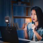 Touch Lighting Kit för bärbar videokonferens, 6500K LED-videolampa för dator med sugkopp, 4 färgfilter för fjärrarbete, zoommöte, självsändning, vlogging och smink