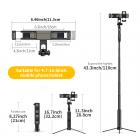 K&F Concept Concept A200 1.1M Selfie Live Broadcast Stand (inclui controle remoto de alça)