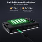 K&F CONCEPT Bärbar LED-videolampa, 3000K-10000K Dual Color Temperature Laddningsbar, Clip-on Video Light, Lämplig för mobiltelefon, iPhone, Android, iPad, Laptop, Lämplig för Selfie, Vlogg, Videokonferens