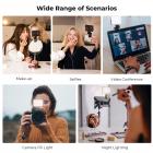 K&F CONCEPT Bärbar LED-videolampa, 3000K-10000K Dual Color Temperature Laddningsbar, Clip-on Video Light, Lämplig för mobiltelefon, iPhone, Android, iPad, Laptop, Lämplig för Selfie, Vlogg, Videokonferens