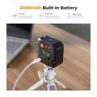 K&F Concept 40 LED Videolampe med to Fargetemperaturer, 360° Bærbar Fotolampe i full Farge, 2500-9900K CRI 96+, 15 Lyseffekter, Minikameralysbatteri for Vlogging, Selfie, Fotografering, Svart