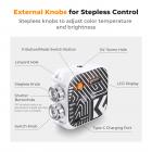 Fotografia portátil com temperatura de cor dupla Luz de preenchimento Vedio 2500K-9900K Ajuste de temperatura de cor Bateria embutida de 2000mAh 15 efeitos de luz Ajustar a luz melhorar as condições de iluminação (branco)