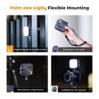 Fotografia portátil com temperatura de cor dupla Luz de preenchimento Vedio 2500K-9900K Ajuste de temperatura de cor Bateria embutida de 2000mAh 15 efeitos de luz Ajustar a luz melhorar as condições de iluminação (azul)