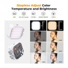 Luz de preenchimento de vídeo para fotografia colorida RGB 360 ° 2500K - 9900K CRI 96+ Bateria embutida de 2000mAh 21 efeitos de iluminação branco