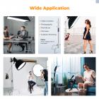 3,3 m 100 % ruostumattomasta teräksestä valmistettu kestävä C-jalusta puomivarrella, jalusta 126 cm:n pidikkeellä, 2 hiekkasäkkiä studiovalolle, softbox, heijastin