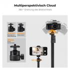 K&F CONCEPT 37–90 cm C-Clamp-Tischstativ mit Kugelkopf, Lichtstativadapter und Telefonhalterung, kompatibel mit Kameras, LED-Leuchten, Smartphones, ideal für Videoaufnahmen, Live-Streaming