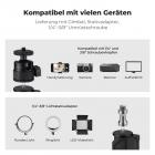 K&F CONCEPT 37–90 cm C-Clamp-Tischstativ mit Kugelkopf, Lichtstativadapter und Telefonhalterung, kompatibel mit Kameras, LED-Leuchten, Smartphones, ideal für Videoaufnahmen, Live-Streaming
