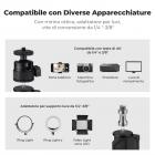 Supporto da tavolo K&F CONCEPT con morsetto a C da 37–90 cm, testa a sfera, adattatore per supporto luce e supporto per telefono, compatibile con fotocamere, luci LED, smartphone, ideale per registrazioni video e streaming live