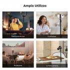 Supporto da tavolo K&F CONCEPT con morsetto a C da 37–90 cm (confezione da 2) con testa a sfera, adattatore per supporto luce e supporto per telefono, compatibile con fotocamere, luci LED, smartphone, ideale per registrazioni video e streaming live