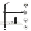 Supporto per fotocamera da soffitto K&F CONCEPT con braccio telescopico estensibile a 2 sezioni, supporto da scrivania regolabile con supporto per telefono, morsetto a C per fotocamera DSLR, telefono, webcam, microfono, ring light