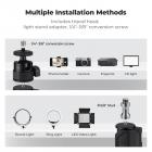 Supporto per fotocamera da soffitto K&F CONCEPT con braccio telescopico estensibile a 2 sezioni, supporto da scrivania regolabile con supporto per telefono, morsetto a C per fotocamera DSLR, telefono, webcam, microfono, ring light