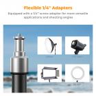 Supporto per luci fotografiche K&F CONCEPT da 2 m/78,8'', supporto portatile in metallo con borsa portaoggetti e vite da 1/4", adatto per luci fotografiche, luci ad anello, softbox, ecc.