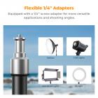 K&F CONCEPT 2,3m/90,6" fotolysstativ bærbart metalstativ med opbevaringstaske og 1/4" skrue, velegnet til fotolys, ringlys, bløde bokse osv.