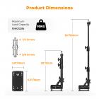 K&F CONCEPT 39,37"/100 cm vægmonteret trekantet boomarm – 180° justerbar til ringlys, videobelysning, kameraer og softbokse