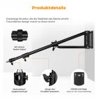 K&F Concept 130CM Wandmontage Dreieckiger Boom Arm, Alu Auslegerarm 180° Rotation Wall Mount Galgen für Fotografie Streaming Video Aufnahme,mit 3/8" 1/4" Gewinde Universal Adapter,3-10KG Tragend