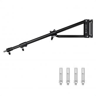 Bras triangulaire mural K&F CONCEPT 180 cm (70,87") – Réglable à 180° pour éclairage annulaire, éclairage vidéo, caméras et softboxes