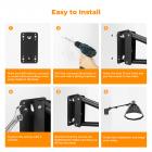 K&F CONCEPT 70,87"/180 cm vægmonteret trekantet bomarm – 180° justerbar til ringlys, videobelysning, kameraer og softbokse