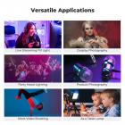 K&F CONCEPT RGB-videolampe: 5000mAh bærbar kameralampe, 360° fuldfarvet LED-panel (2700-7500K, CRI 95+) til YouTube og vlogging