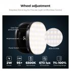 K&F CONCEPT Magnetisk Telefon LED-lys: Sammenklappelig Selfie-lys med Makeupspejl, 3000K-6500K Dæmpbar Vlog-fyldlys til iPhone, Videoopkald og Makeup (Sort)