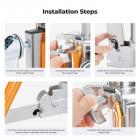 K&F CONCEPT 3,05 m rostfritt stålstativ för kraftig belysning: C-stativ med universalhjul, sandsäck och justerbara ben för softboxar, blixtar och fotobelysning