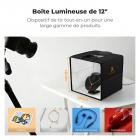 K&F CONCEPT Mini Studio Photo 30 cm (12") : Kit de tente photo pliable et portable avec 6 fonds de couleur pour la photographie de petits produits, bijoux et aliments.