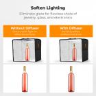 K&F CONCEPT 12"/30 cm mini fotostudie lysboks: Bærbart, foldbart fototeltsæt med 6 farver til små produkt-, smykke- og madfotografering