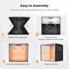 K&F CONCEPT 16"/40 cm professionel fotostudie-lysboks: Bærbart, foldbart fototeltsæt med 6 farverige baggrunde til små og mellemstore produktfotograferinger