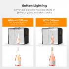 K&F CONCEPT 16"/40 cm professionel fotostudie-lysboks: Bærbart, foldbart fototeltsæt med 6 farverige baggrunde til små og mellemstore produktfotograferinger