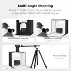 Caja de luz para estudio fotográfico K&F CONCEPT de 50x50 cm, caja de luz LED de 40 W para fotografía, CRI 97+, regulable de 3000 K a 5600 K, caja de fotos portátil y plegable con 6 fondos para fotografía de productos/zapatos/portátiles/cámaras.
