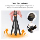 Il supporto per luci portatile in lega di alluminio K&F CONCEPT MS-60 è un supporto estensibile da 2 metri con design a scomparsa automatica, viti da 1/4 di pollice e testa girevole a 360°. È adatto per luci di riempimento leggere, telefoni cellulari,