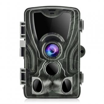 16MP 1080P Wildlife camera, Fotocamera Cacci Fototrappola Infrarossi Invisibili 0,5s Movimento Attivato,Impermeabile IP65  con Visione Notturna a Infrarossi 3 PIR