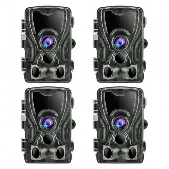 4PCS Wildlife Trail Camera with Night Vision 0.5S Trigger Motion Activated 16MP 1080P IP65 Waterproof Hunting Camera for Outdoor & Home security | HC-801A	