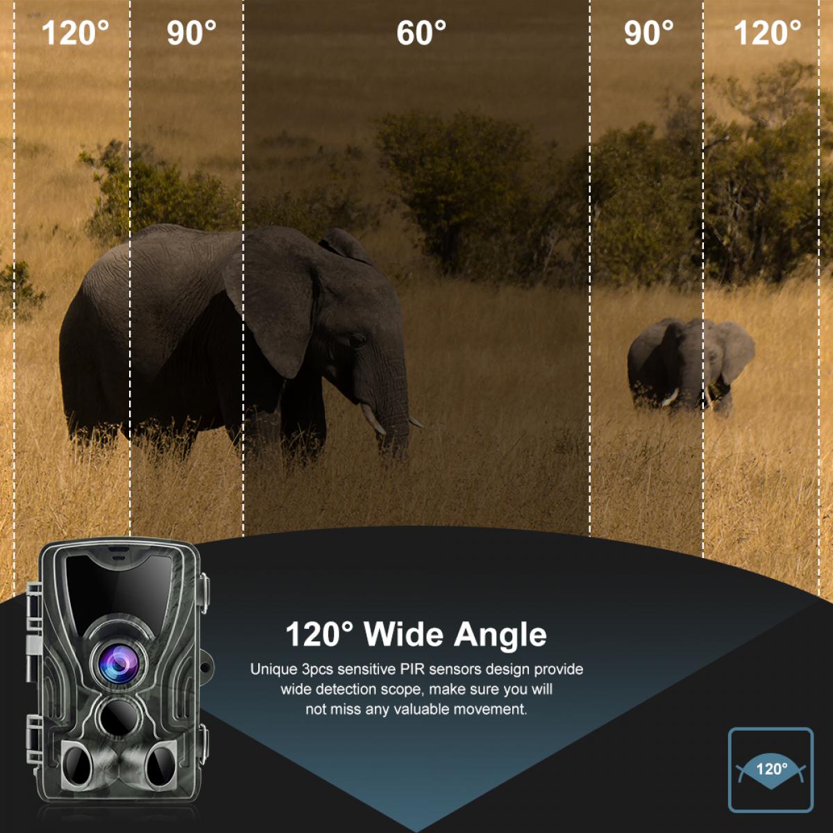 24MP 1080P Trail Camera 0.5s Trigger Speed Hunting 3 PIR HD Infraröd nattseende Game Camera Scouting Trail Camera (4 PCS)