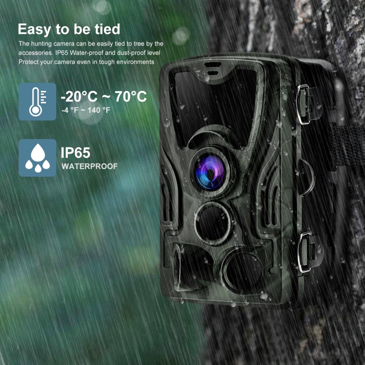 24MP 1080P Trail Camera 0.5s Trigger Speed Hunting 3 PIR HD Infraröd nattseende Game Camera Scouting Trail Camera (4 PCS)