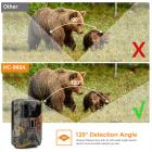 36MP / 2.7K / 0.3s Trigger Trail Camera HD كاميرا ألعاب خارجية مقاومة للماء للصيد بالأشعة تحت الحمراء كاميرا للرؤية الليلية HC-900A