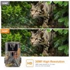 36MP / 2.7K / 0.3s Trigger Trail Camera HD كاميرا ألعاب خارجية مقاومة للماء للصيد بالأشعة تحت الحمراء كاميرا للرؤية الليلية HC-900A