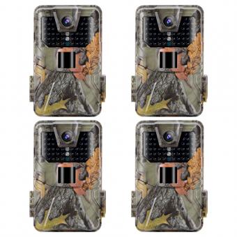 2.7K 36MP Wildlife camera, 940nm Trail Camera con Visione notturna a infrarossi, 0,2s Fototrappola per esterni fotocamera da caccia animale,Adatto per la sicurezza esterna e domestica 4pcs HC-900A