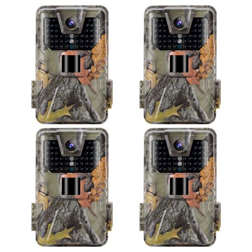 4PCS HC-900A 36MP / / 2.7K / 0.2s liipaisinpolkukamera HD ulkopelikamera vedenpitävä metsästys infrapuna yönäkökamera