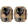 16MP 1080P Vildtkamera 0.4s Trigger Time HD udendørs vandtæt jagt infrarødt nattesyn Mini Game Camera (2stk)