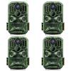 24MP 1296P Wildlife camera, Fototrappola Infrarossi Invisibili, 0,4s Movimento Attivato, con Visione Notturna,Impermeabile IP65 4pc