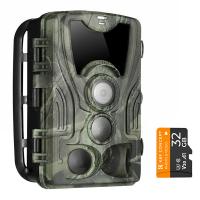 4K WiFi 30MP Wildlife Trail Camera,0.2S trigger Fotocamera da caccia,fototrappola professionale con LED a infrarossi da 940 nm senza visione notturna leggera, grandangolo 120°+ Scheda SD da 32 GB
