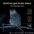 4K 32MP seurantakamera, 100° laajakulmaliiketunnistin laukeaa 0,2 sekunnissa, 46kpl 940nm hämärässä LED-valot, IP67 vesitiivis 2,31 tuuman näyttö