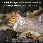 24MP*1296P night vision, 120° wide-angle*0.2S trigger 2-inch screen hunting camera bark color*2 sets