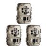 24MP 1296P Wildlife Trail Camera con visione notturna, 0.2S trigger Fototrappola Motion Activated IP66 impermeabile telecamera da caccia per la sicurezza all'aperto e casa | corteccia  3PCS