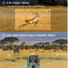 4K 32MP Wildcamera, IP67 Waterdicht, Jagd en Observatiecamera met 46 IR Leds en 2,31" Display, Inclusief 64GB SD Kaart en Multifunctionele Kaartlezer