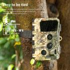 Videocamera di tracciamento 4K 30MP Videocamera da gioco Wi-Fi Videocamera da gioco con angolo di 120° Trigger da 0,2 secondi Visione notturna chiara con 850 nm 36 Luce a infrarossi 65 piedi, IP66 Impermeabile con scheda SD 64G e lettore di schede multifu