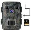 1080P 20MP Mini Impermeabile Wildlife Camera, 0.2S Widelife Trigger Trail Camera Visione Notturna, 940nm infrarosso esterno IP66 impermeabile, 120°Ampia visuale con 64GB sd card e bracket set