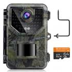 2.7K 20MP HD Tracking Camera, Hunting Camera, PIR Sports Night Vision Camera con scheda microSD 64G e installazione rapida Tree Stud Combo Set HB-E2 